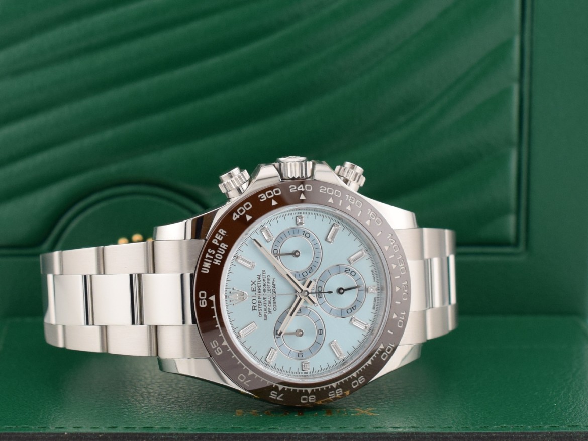 116506 Platinum Ice Baguette Diamond Dial - New 2022 Discontinued