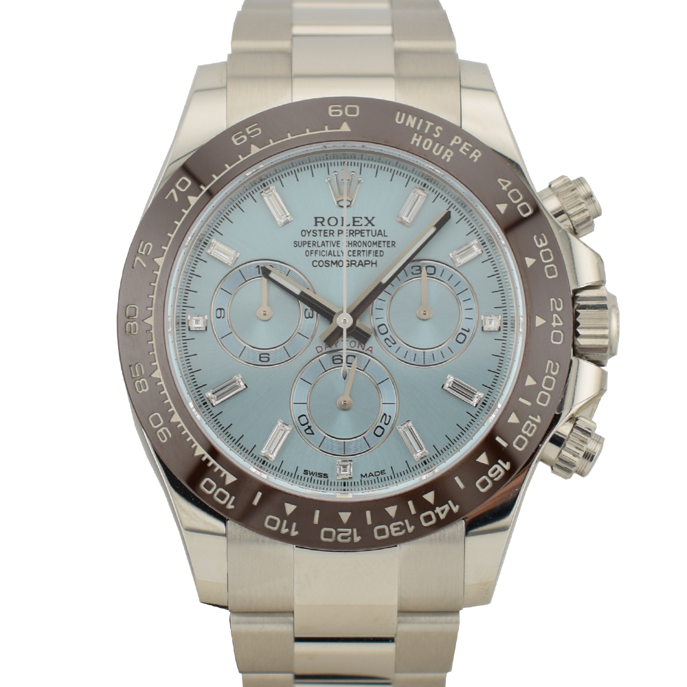 116506 Platinum Ice Baguette Diamond Dial - New 2022 Discontinued