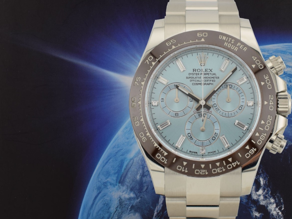 116506 Platinum Ice Baguette Diamond Dial - New 2022 Discontinued