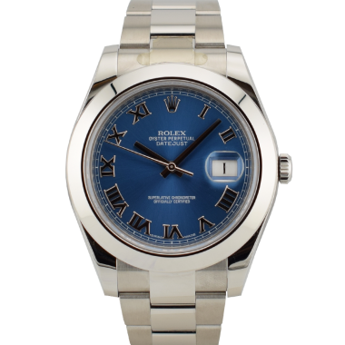 116300 Blue Roman Dial - Full set 2016 41mm