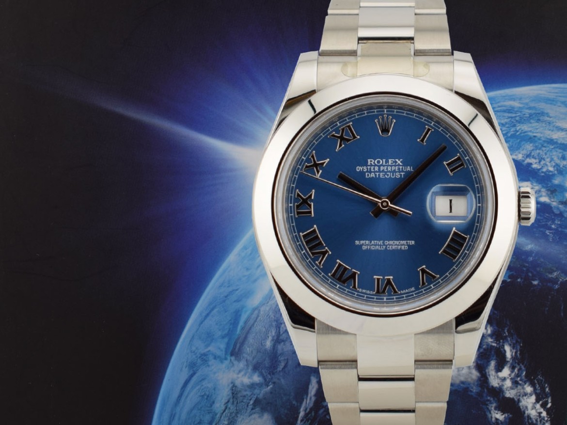 116300 Blue Roman Dial - Full set 2016 41mm