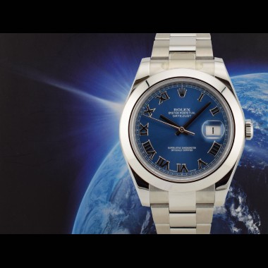 116300 Blue Roman Dial - Full set 2016 41mm