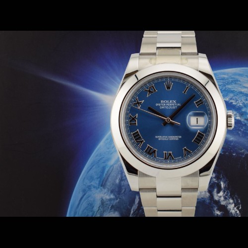 116300 Blue Roman Dial - Full set 2016 41mm