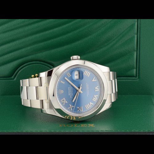 116300 Blue Roman Dial - Full set 2016 41mm
