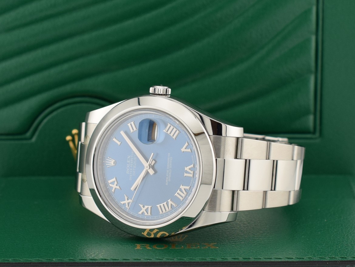 116300 Blue Roman Dial - Full set 2016 41mm