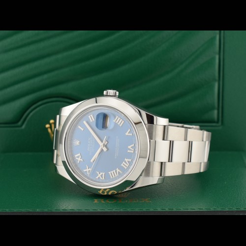 116300 Blue Roman Dial - Full set 2016 41mm