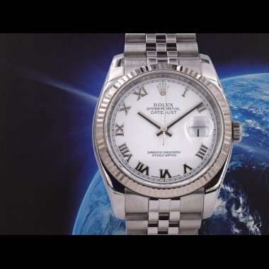 116234 White Roman Dial - Full Set 36mm
