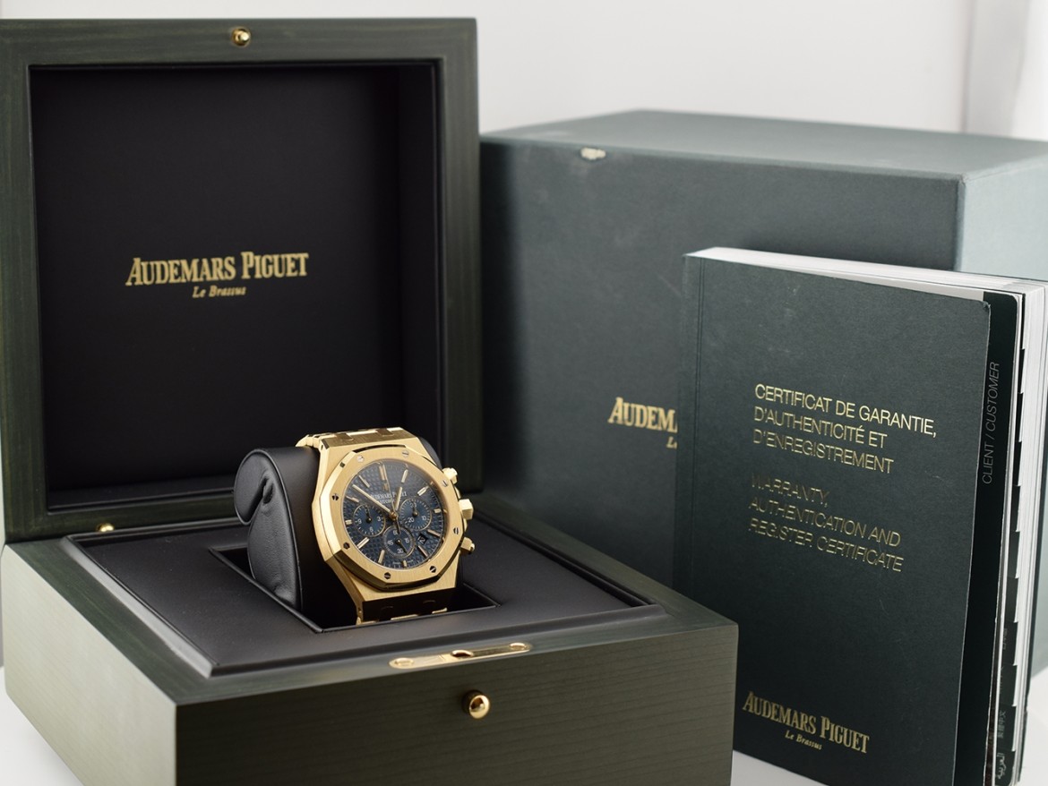 Chronograph Yellow Gold Blue dial Full Set - Boutique Edition VERY RARE