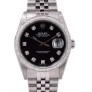 Black Dial With Big Diamonds - After Diamonds Bezel 36mm