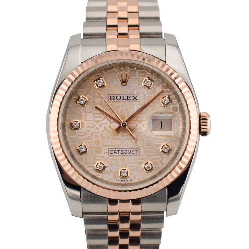 116231 Steel & Rose Gold With Jubilee Big Diamonds Dial - Full Set 36mm