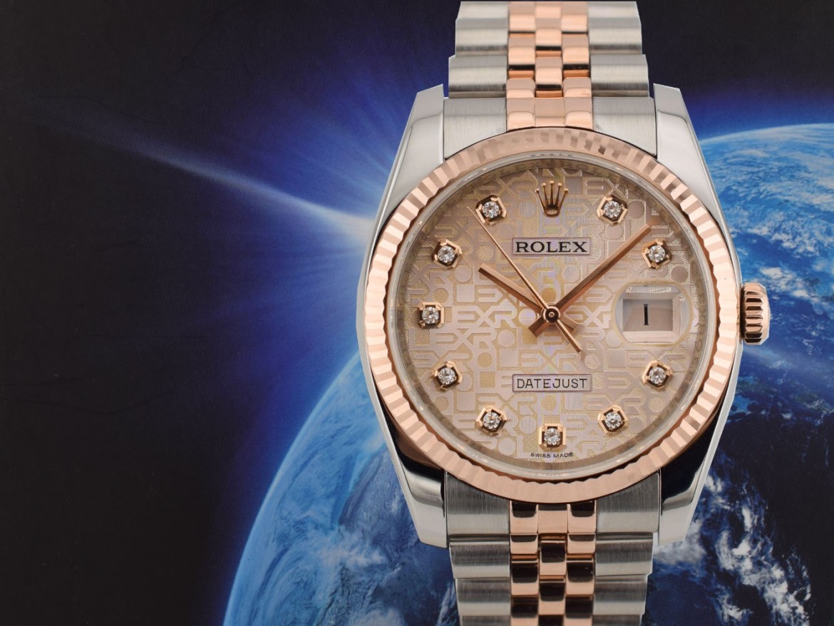 116231 Steel & Rose Gold With Jubilee Big Diamonds Dial - Full Set 36mm