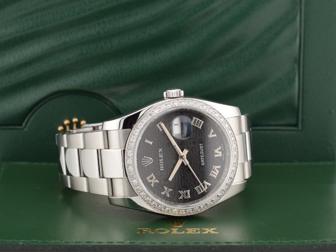 Black Jubilee Roman Dial - After Diamonds Bezel 36mm
