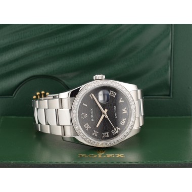 Black Jubilee Roman Dial - After Diamonds Bezel 36mm