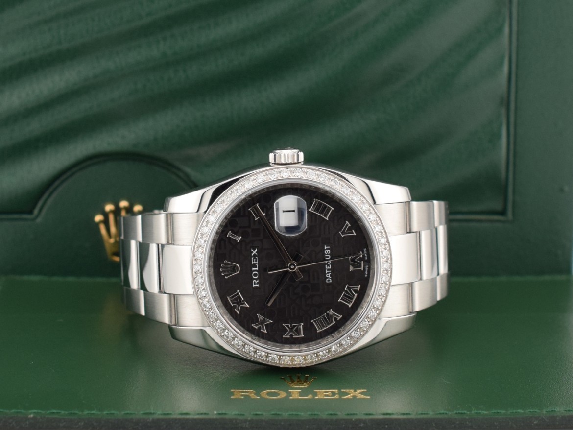 Black Jubilee Roman Dial - After Diamonds Bezel 36mm