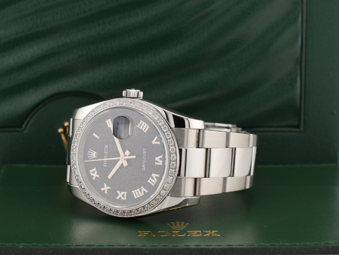 Black Jubilee Roman Dial - After Diamonds Bezel 36mm