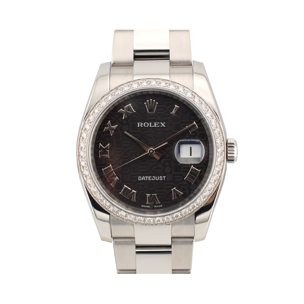 Black Jubilee Roman Dial - After Diamonds Bezel 36mm