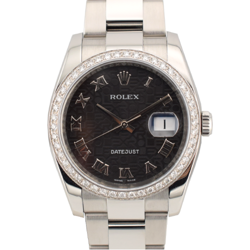Black Jubilee Roman Dial - After Diamonds Bezel 36mm