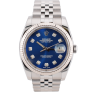 116234 Blue Dial With Big Diamonds - Full Set 36mm
