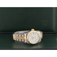 69173 White Roman Dial With Diamonds - Full Set 26mm