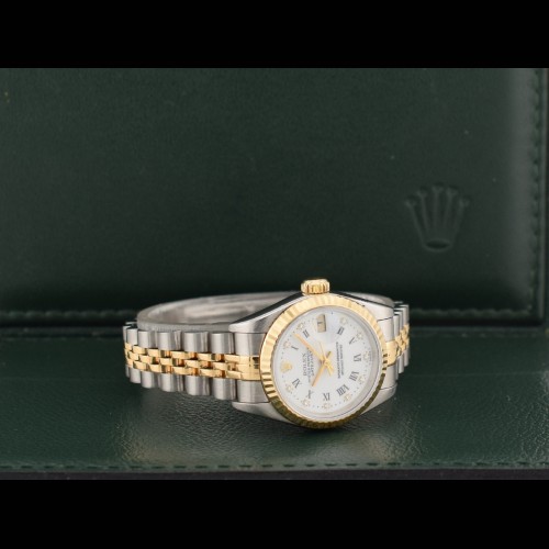 69173 White Roman Dial With Diamonds - Full Set 26mm
