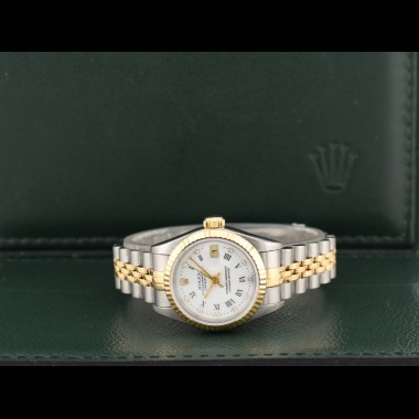 69173 White Roman Dial With Diamonds - Full Set 26mm