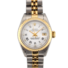 69173 White Roman Dial With Diamonds - Full Set 26mm