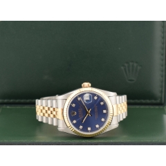 68273 Blue Dial With Diamonds - Full Set 31mm
