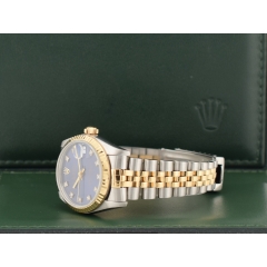 68273 Blue Dial With Diamonds - Full Set 31mm