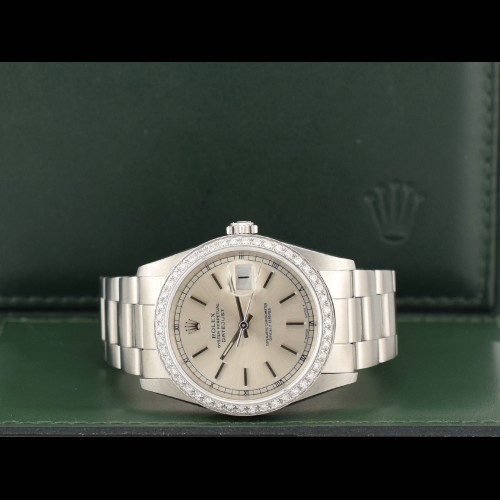 36mm Silver Index Dial - After Diamonds Bezel