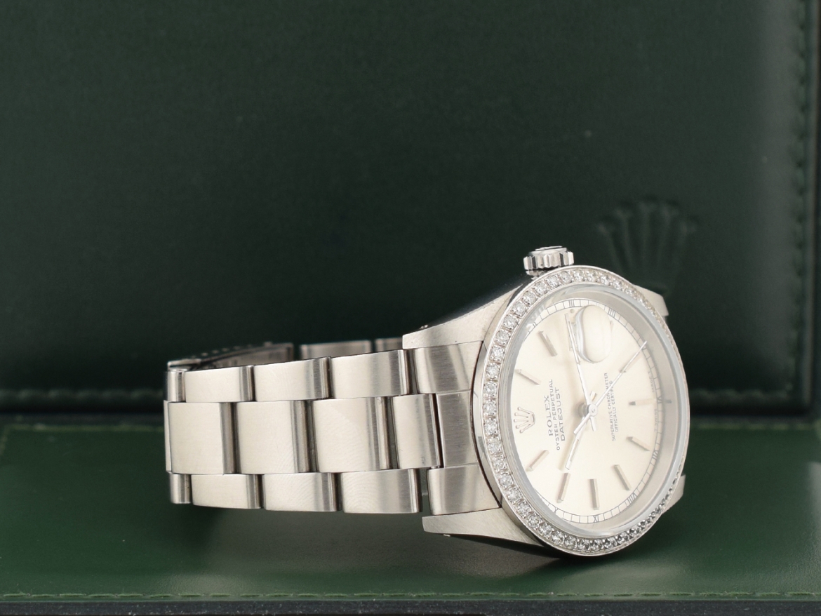36mm Silver Index Dial - After Diamonds Bezel