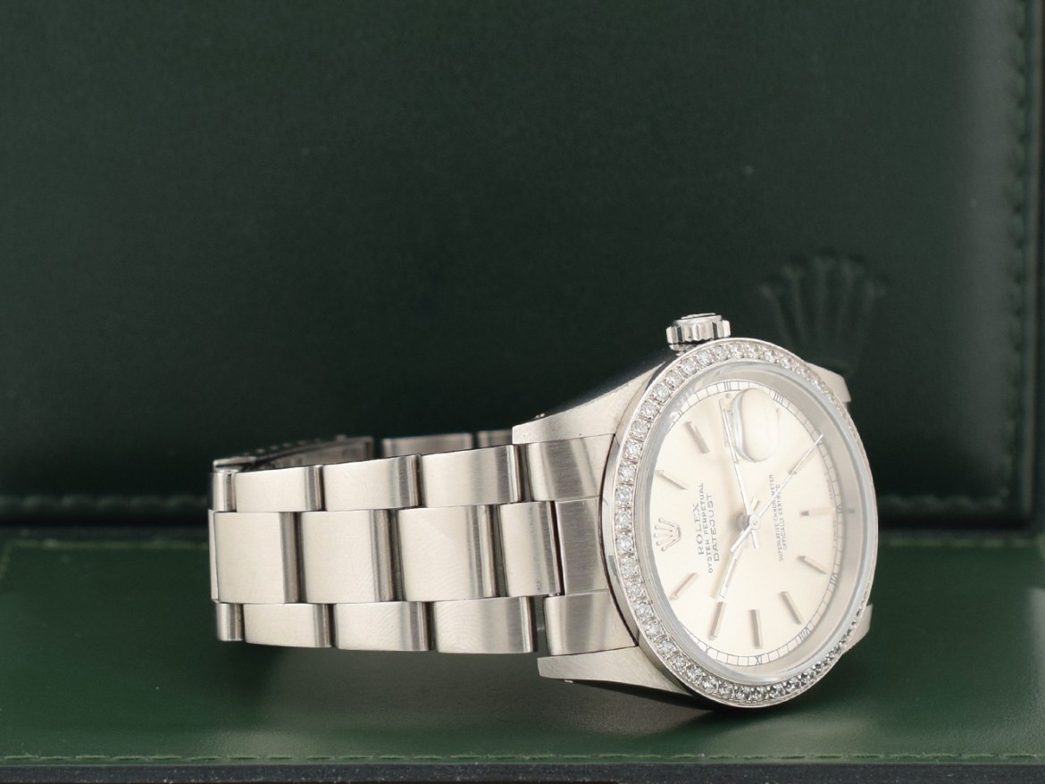 36mm Silver Index Dial - After Diamonds Bezel