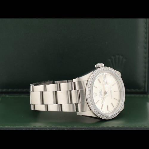 36mm Silver Index Dial - After Diamonds Bezel
