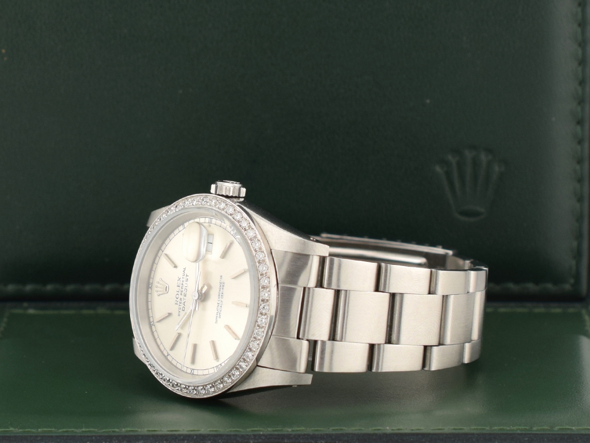 36mm Silver Index Dial - After Diamonds Bezel
