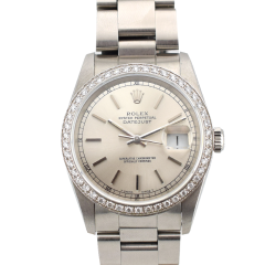 36mm Silver Index Dial - After Diamonds Bezel