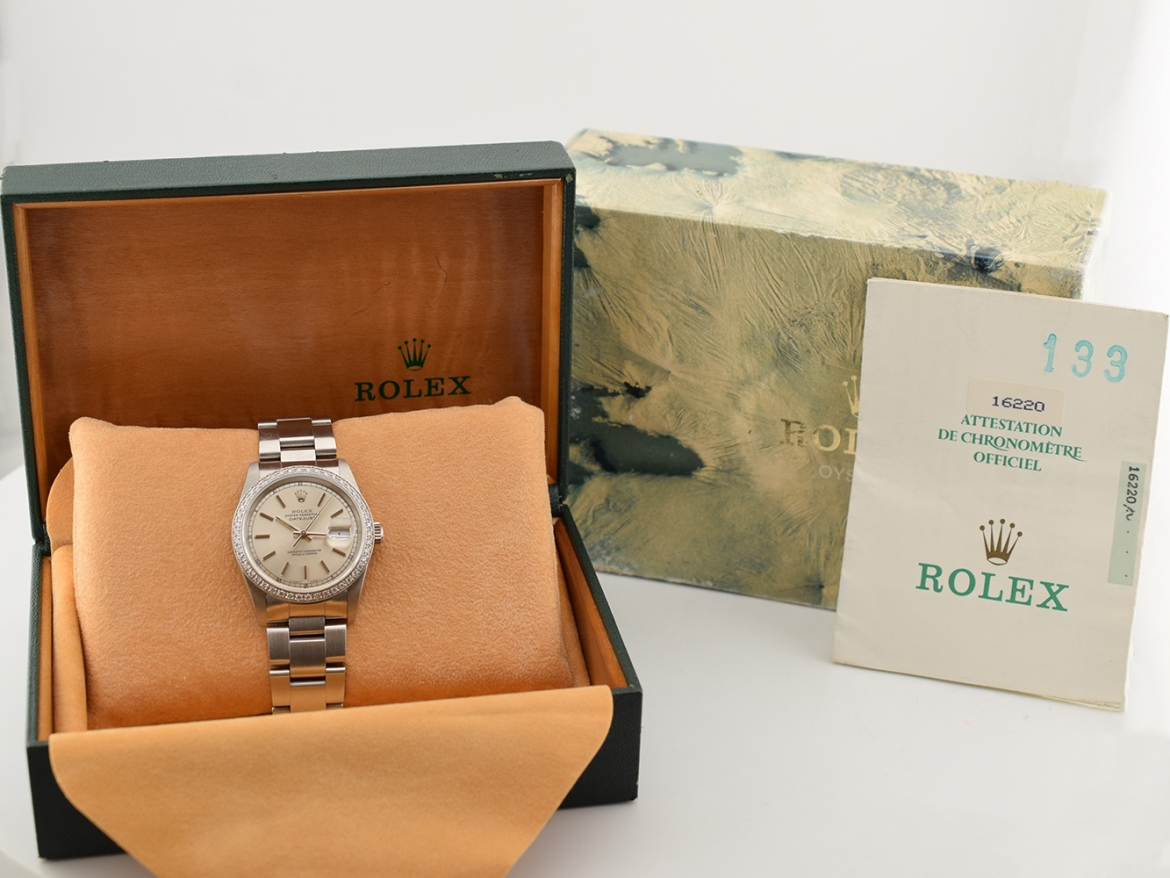 36mm Silver Index Dial - After Diamonds Bezel