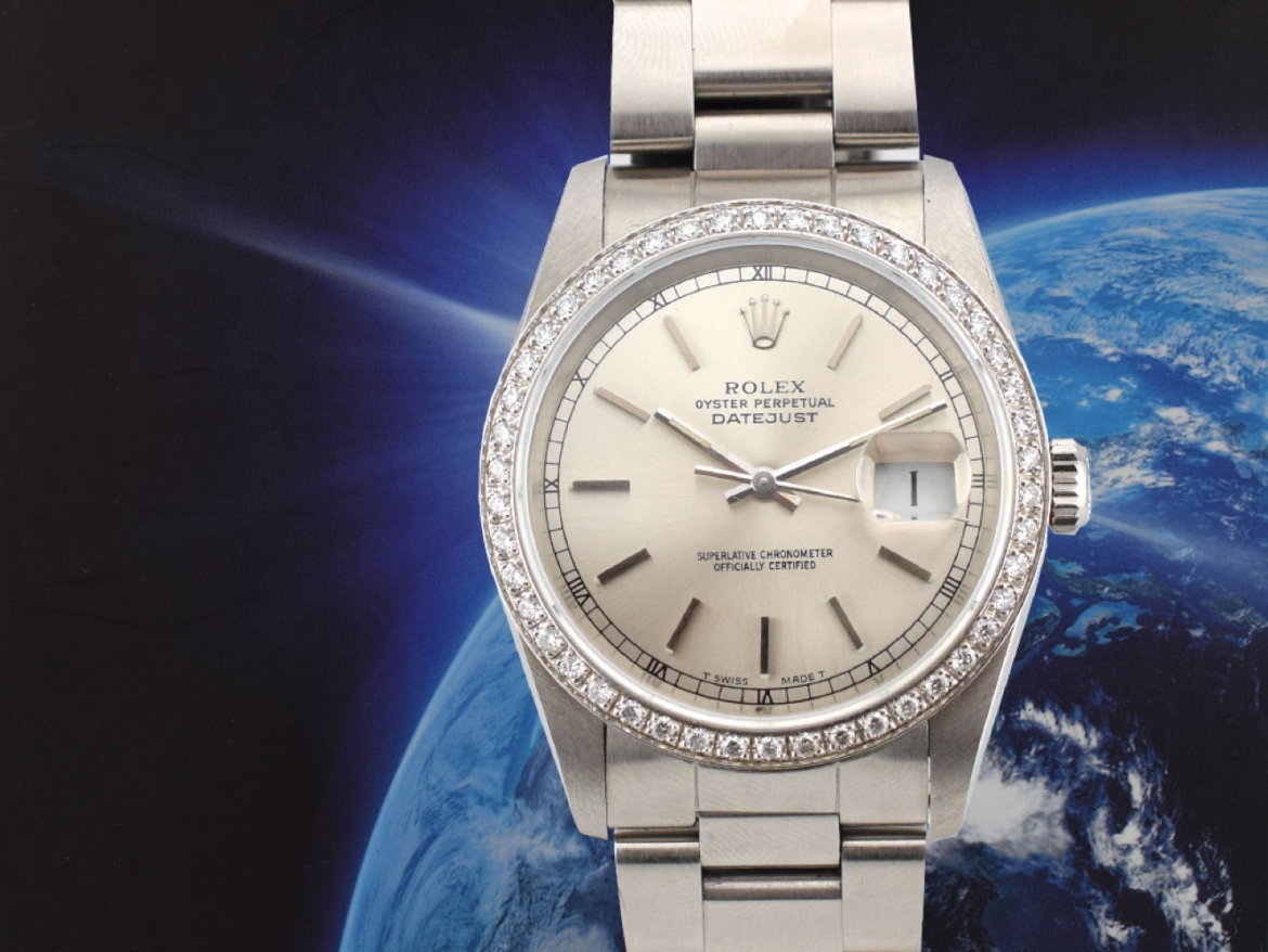36mm Silver Index Dial - After Diamonds Bezel