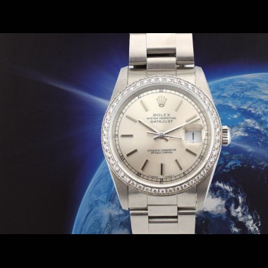 36mm Silver Index Dial - After Diamonds Bezel