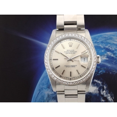 36mm Silver Index Dial - After Diamonds Bezel