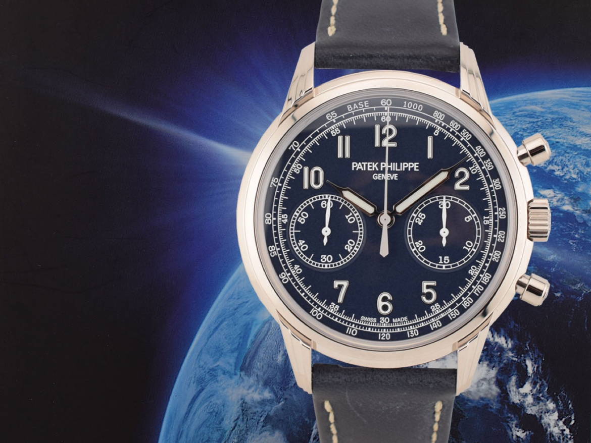 5172G-001 Chronograph White Gold Blue Dial Full Set Like New