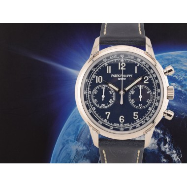 5172G-001 Chronograph White Gold Blue Dial Full Set Like New