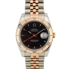 36mm Turnograph 116261 Steel & Rose Gold  Black  Dial  service Rolex