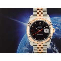 36mm Turnograph 116261 Steel & Rose Gold  Black  Dial  service Rolex