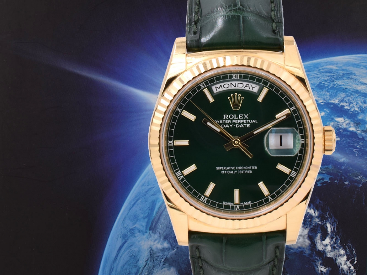 118138 Green Dial 36MM - Like New 2015