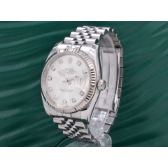116234 Silver Dial With Big Diamonds - Full Set 36mm