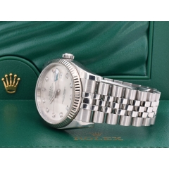 116234 Silver Dial With Big Diamonds - Full Set 36mm