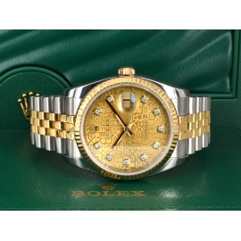 116233 Gold Jubilee Dial With Big Diamonds - Full Set 36mm