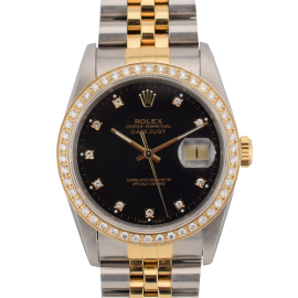 16233 Black Diamonds Dial - After Diamonds Bezel - Full Set 36mm