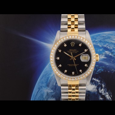 16233 Black Diamonds Dial - After Diamonds Bezel - Full Set 36mm