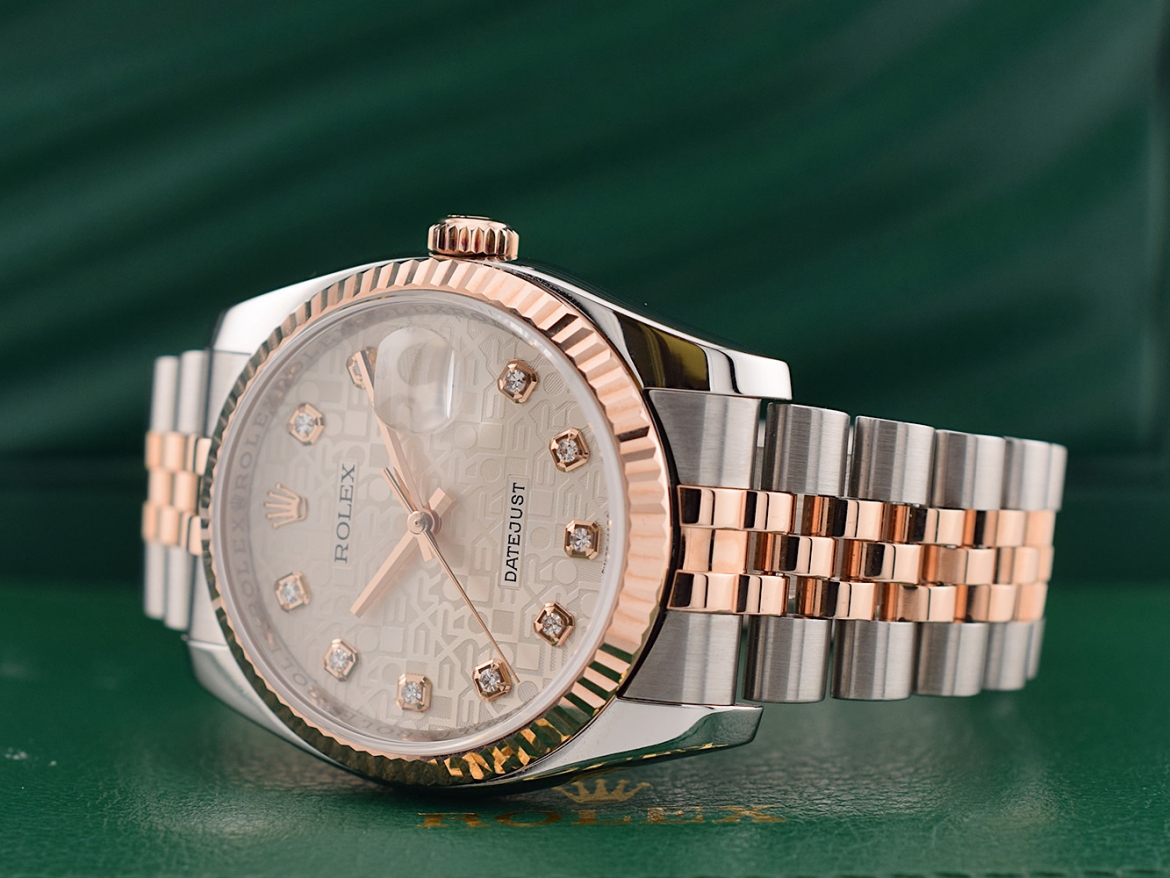 116231 Steel & Rose Gold With Jubilee Diamonds Dial - Full Set 36mm