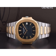 3700 Steel/Gold Blue Dial Original Box / Warranty 1982 very rare
